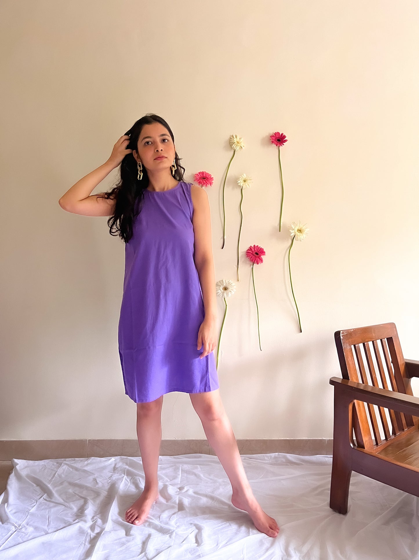 Aurelian Purple Shift Dress