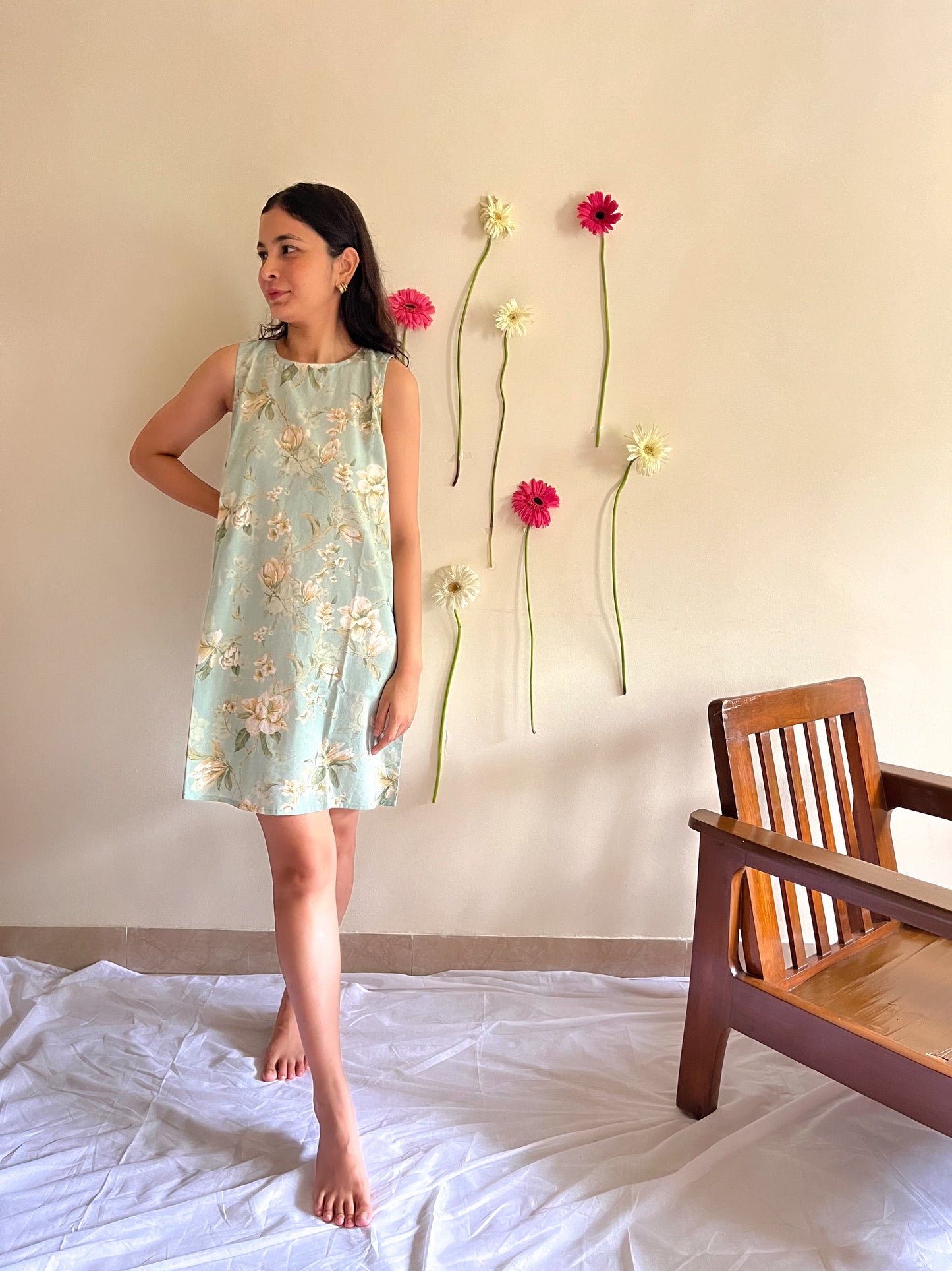 Aurelian Powder Blue Shift Dress