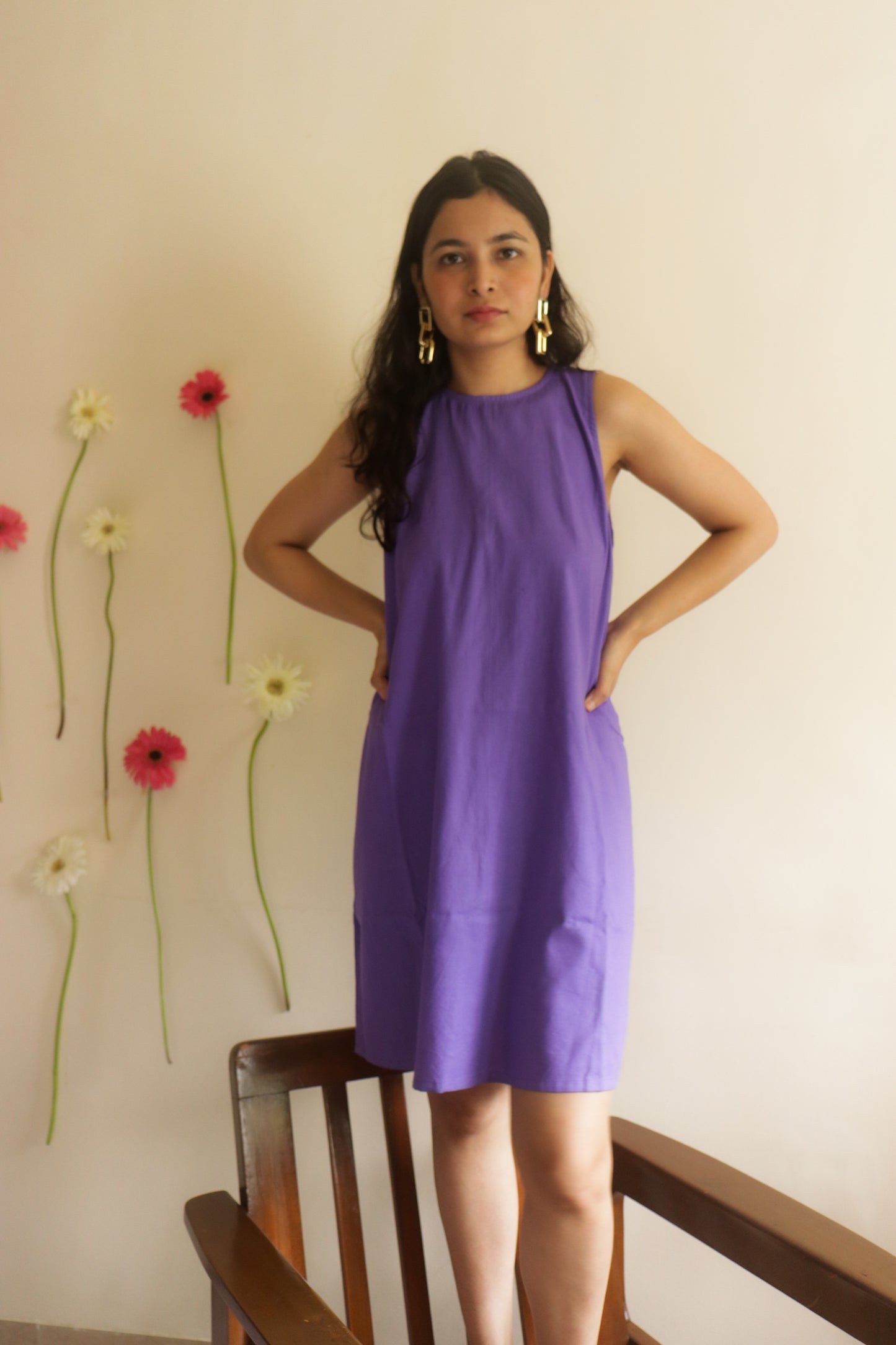 Aurelian Purple Shift Dress