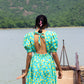 Open Back Floral Print Dress