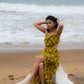 Cutout Tiered Slit Dress